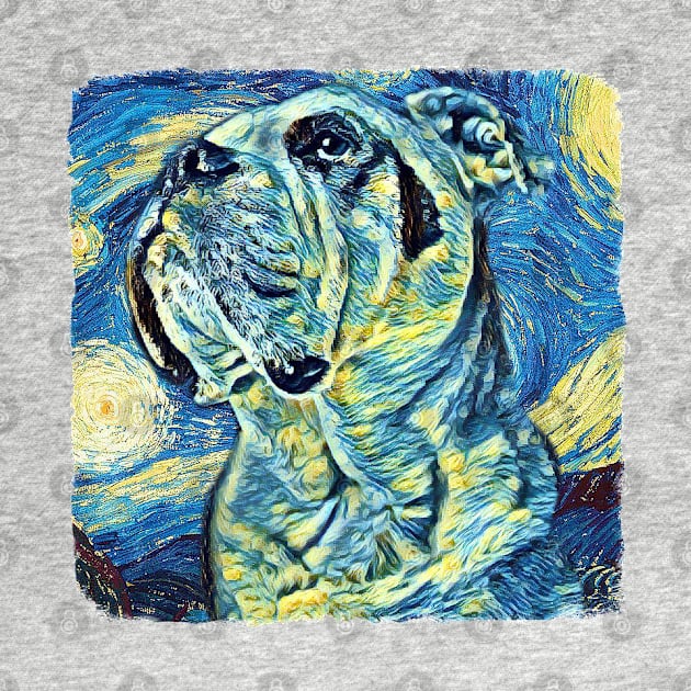 Weird BullDog Van Gogh Style by todos